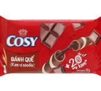 Waffer canudinho recheado de chocolate Cosy 117g
