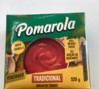 Molho de tomate tetra 520g tradicional pomarola